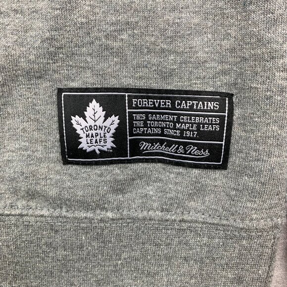 Mitchell & Ness Toronto Maple Leafs Mens Sweater Medium Gray Crewneck Captains C - Picture 5 of 11
